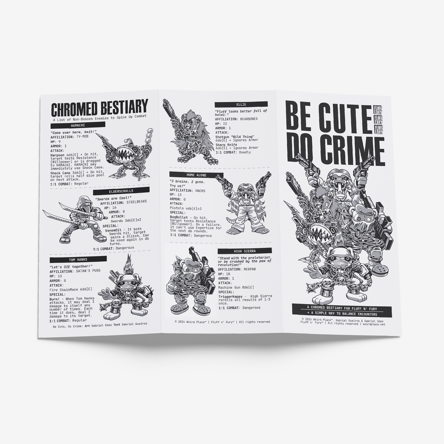 Be Cute Do Crime - A Chromed Bestiary for Fluff n' Fury