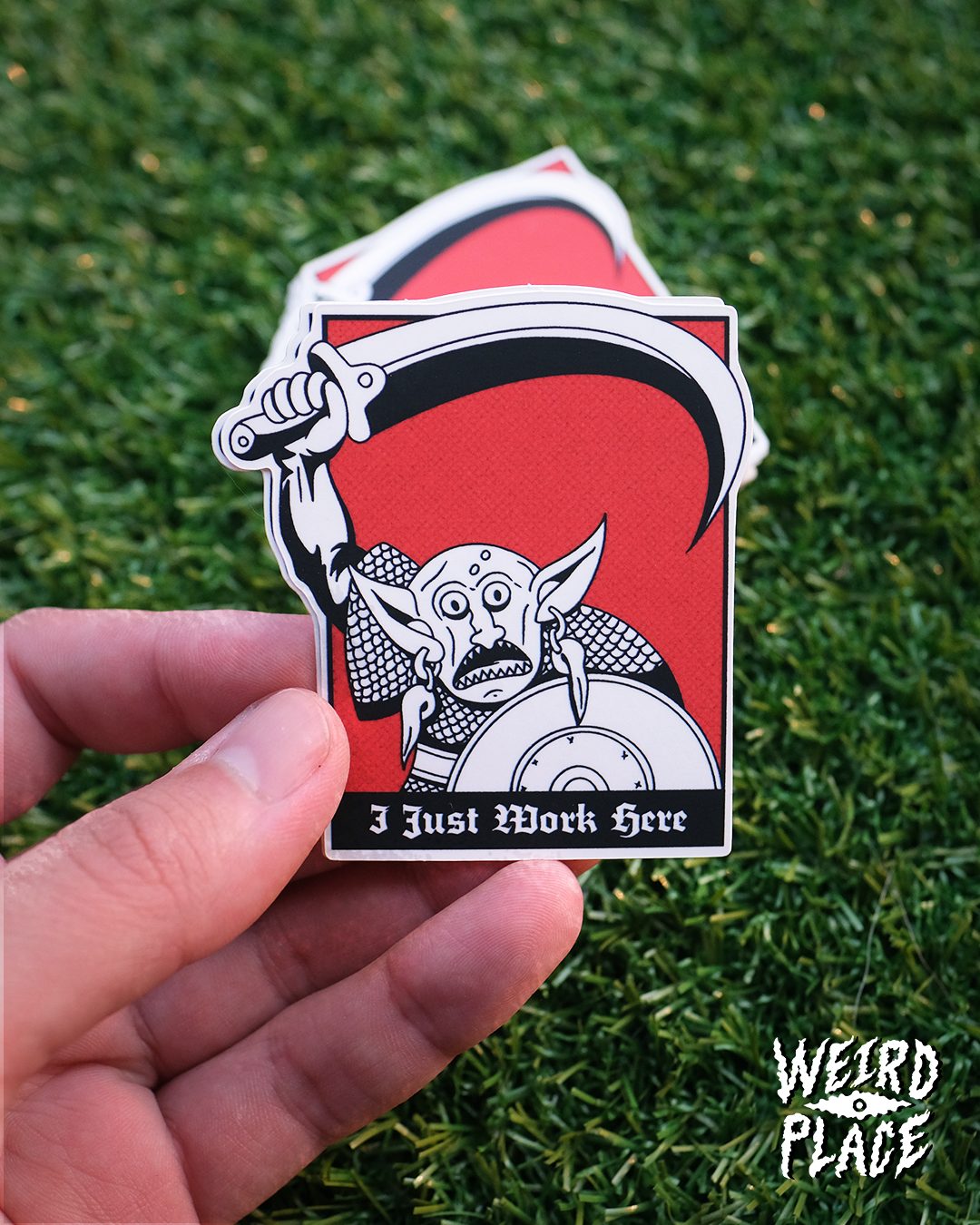 I Just Work Here Sticker